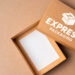 Cardboard Box With The Express Packaging Logo On It