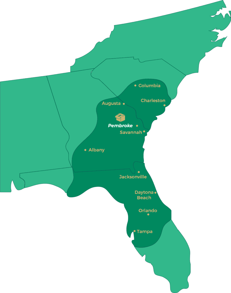 Express Packaging Service Areas