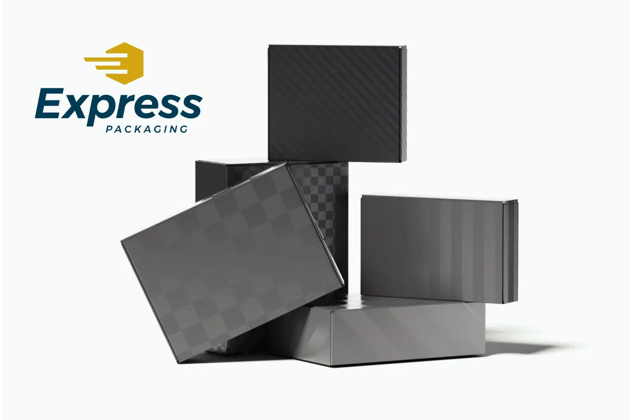 Flexographic printed boxes with Express Packaging logo