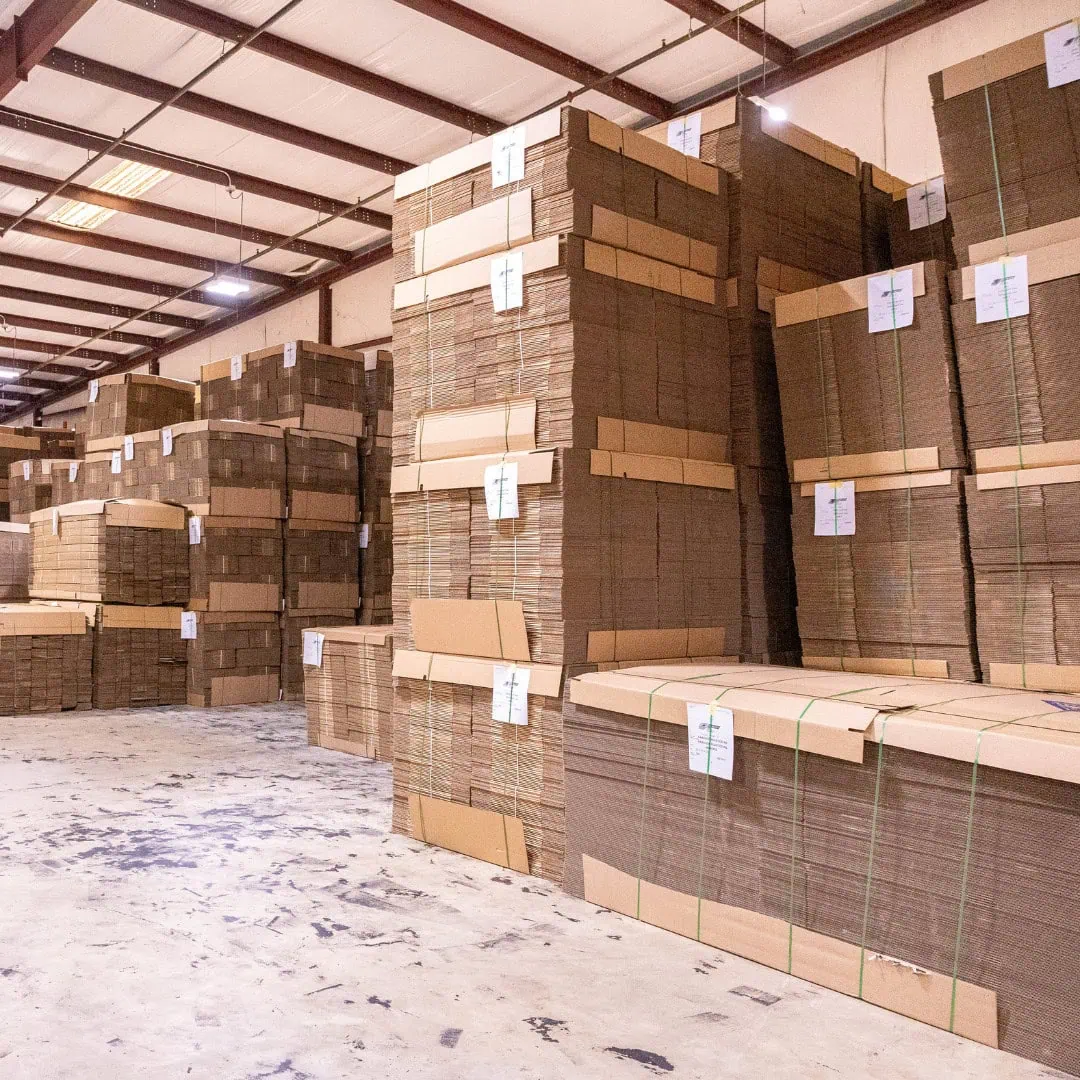 stacked flat boxes