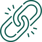 graphic of two chains being linked together